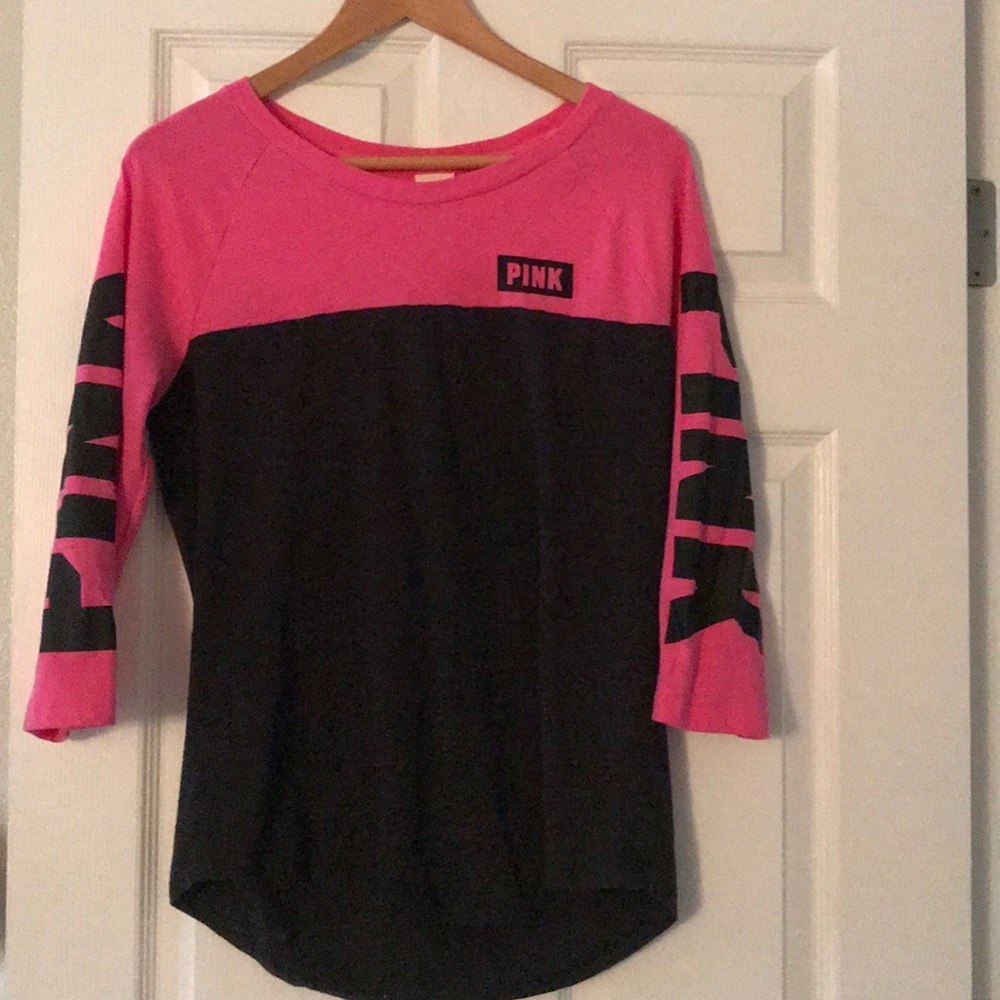 3/4 sleeve pink top